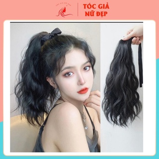 Tóc giả cột xù dợn 40cm , sợi tơ cao cấp, b43-40cm