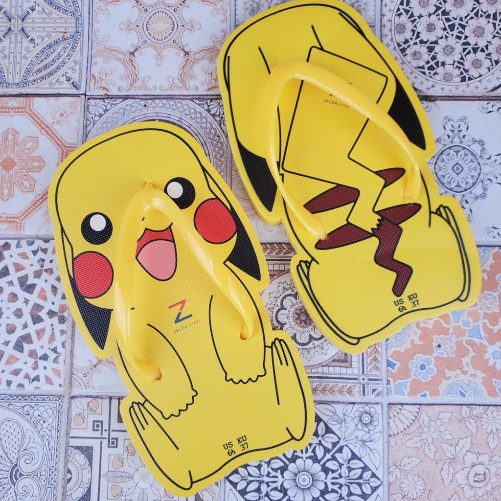 Dép Xỏ Ngón Nữ Dép Nữ Thời Trang Dép Đi Trong Nhà Hình Pikachu ZELDA STAR