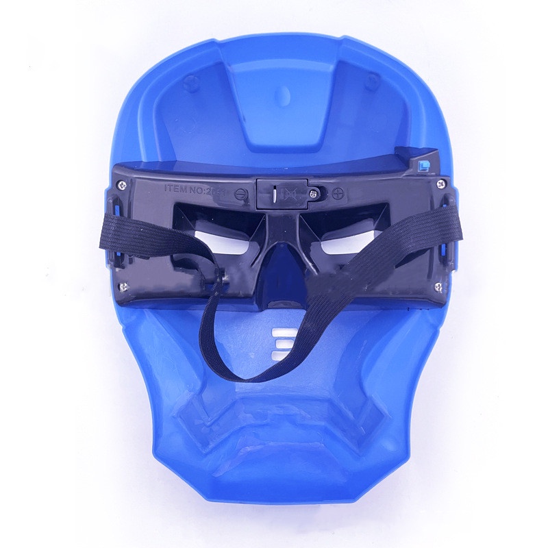 Mặt Nạ Hóa Trang Iron Man Xanh Có Đèn LED Độc Đáo Người Sắt Đỏ