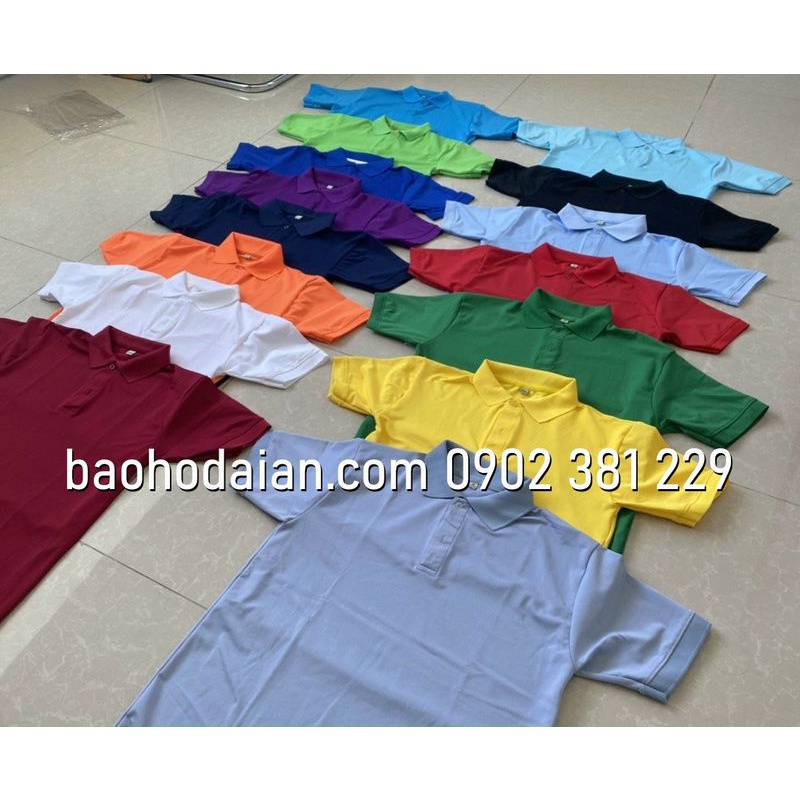 Áo thun polo đồng phục vải poly thái cá sấu co giãn 4 chiều (thêm màu)