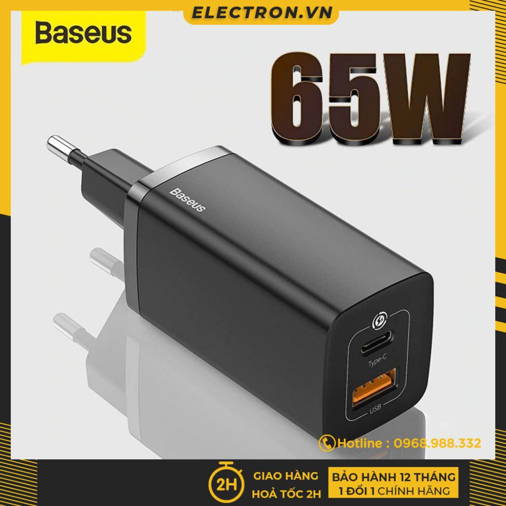 Cốc sạc siêu nhanh, nhỏ gọn Baseus GaN2 Lite Quick Charger 65W (Type C+ USB Port , PD3.0/ PPS/ QC4.0/ SCP/ FCP)