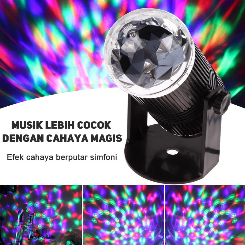 Đèn Led Disco Xoay Nhiều Màu Sắc