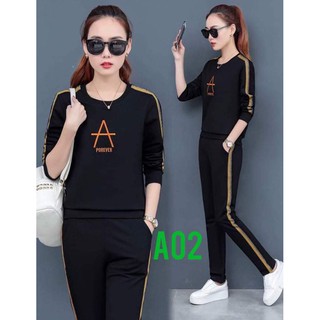 Đồ Bộ Thu Đông Nữ Thể Thao Thời Trang Dạo Phố Mặc Nhà Cao Cấp_A02