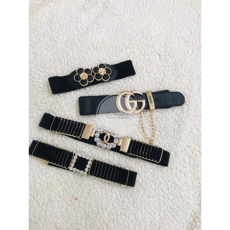 Đai váy - Belt đính đá lưng chun phối váy đầm