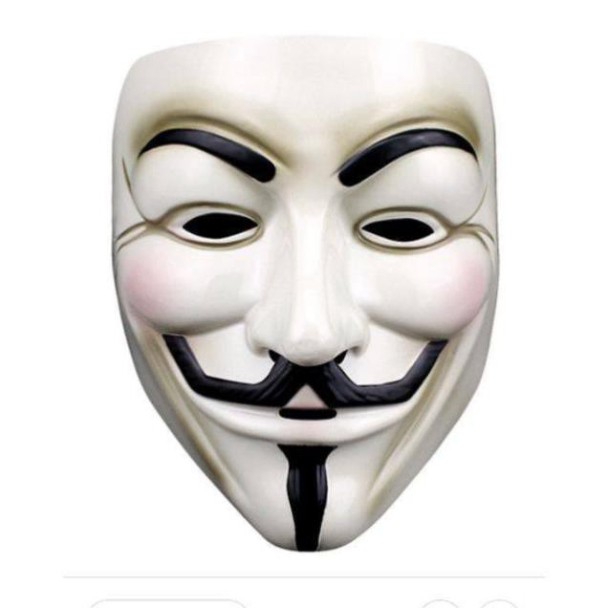 [HT779] KEWB Mặt nạ Hacker Anonymous hóa trang màu trắng chất liệu an toàn phù hợp phổ quát lứa tuổi 3 58