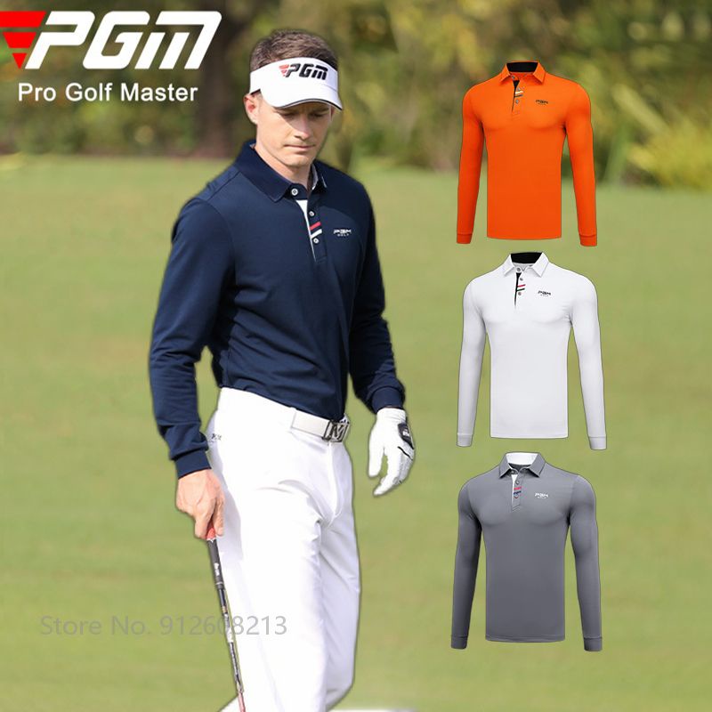 Pgm Áo Thun Thể Thao Đánh golf Dài Tay Thoáng Khí Thời Trang Cho Nam