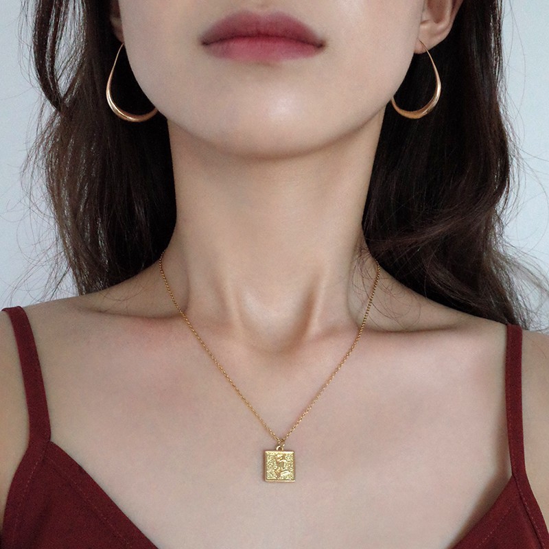 Khuyên tai giọt nước đơn giản thanh lịch phong cách Hàn Quốc