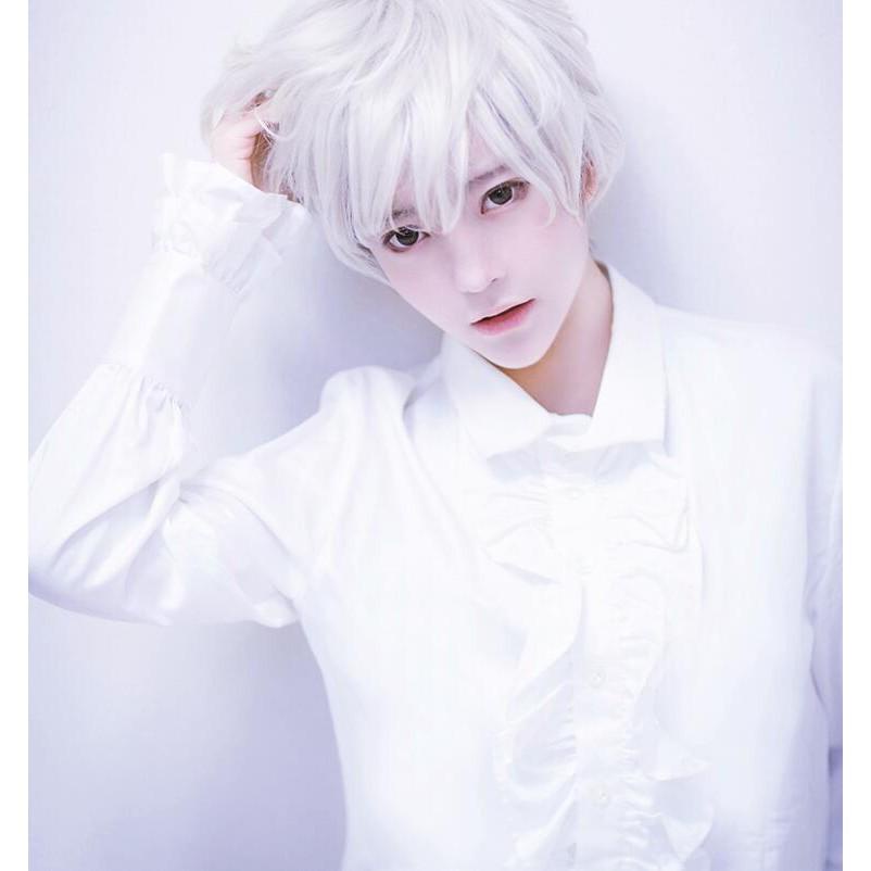 Wig/ Tóc giả nguyên đầu BẠCH KIM tóc ngắn Cosplay hóa trang Hamin