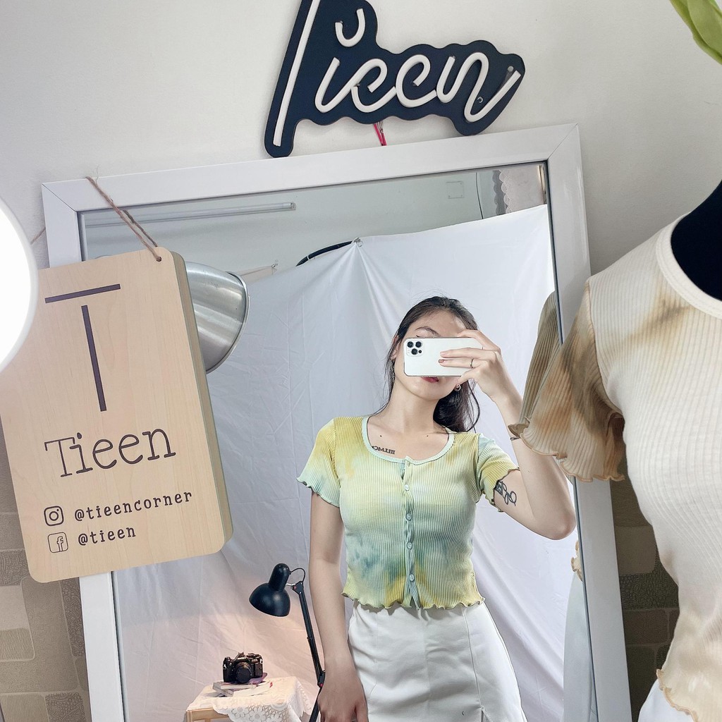 Áo loang basic nút rời thun gân mềm mịn