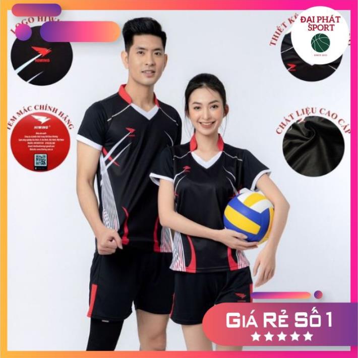 BỘ QUẦN ÁO BÓNG CHUYỀN 💙FREESHIP💙  HIWING WOLVERINE H3 nam nữ màu ĐEN ་