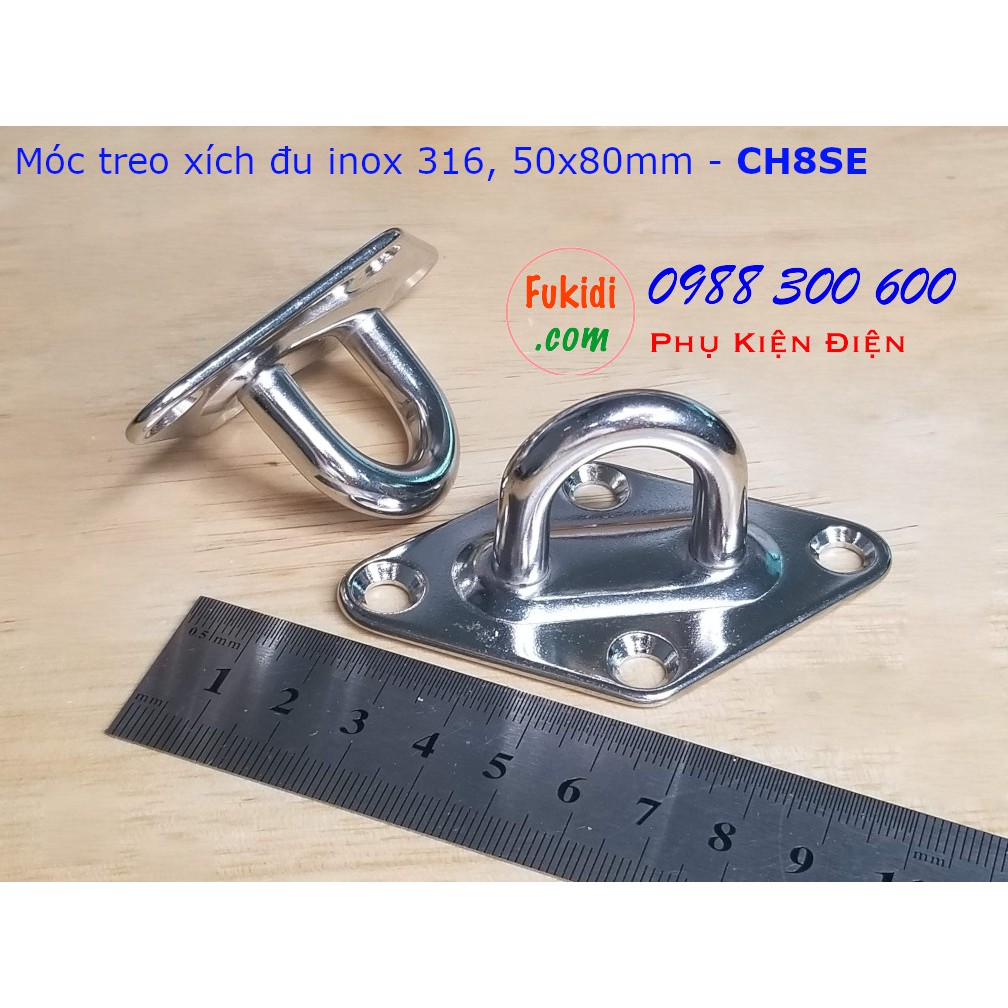 Móc treo xích đu, treo ghế đu, treo võng, treo quạt trần, inox 316 size M5, M6, M8 - CH5SE, CH6SE và CH8SE