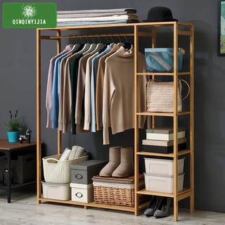 Tủ quần áo trống khung tre 123x30x145cm - Tủ đựng quần áo