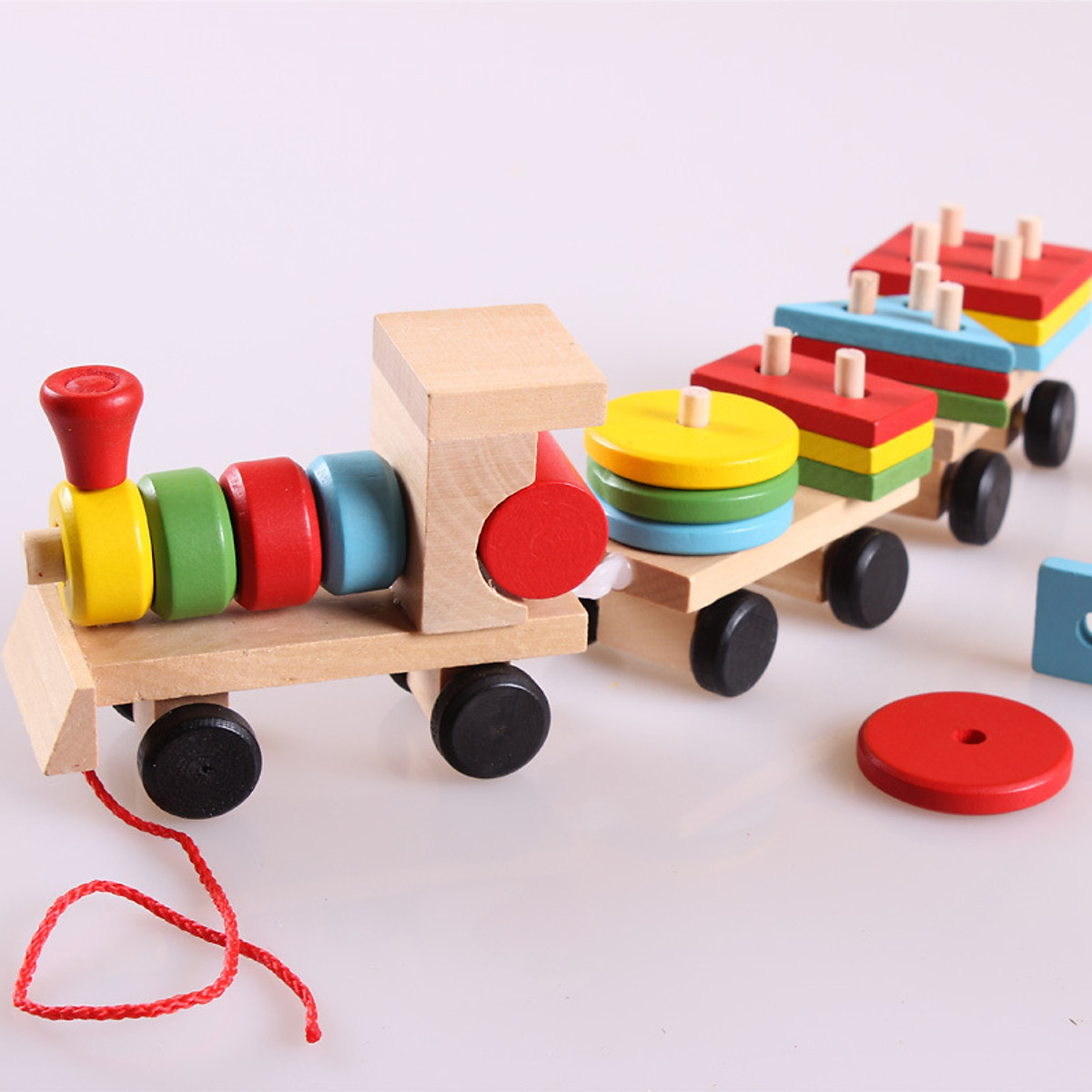 Mua ngay Đồ chơi gỗ tàu hỏa chở hình khối cho bé phát triển trí tuệ