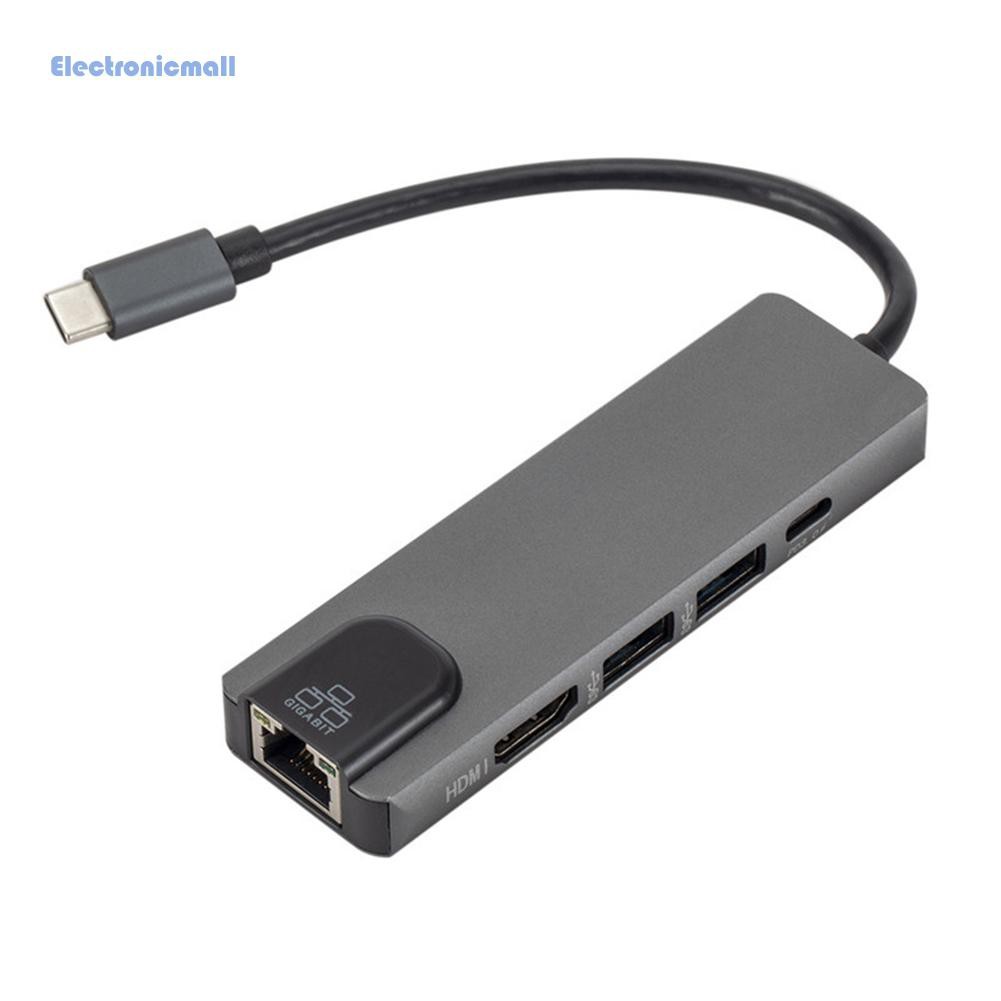 Bộ Chia Cổng Usb Type C Sang Hdmi 3.0 Pd Usb C Gigabit Rj45 5 Trong 1 Tiện Dụng