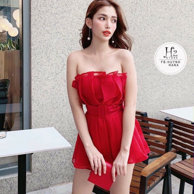 Đầm cúp ngực xếp ly
