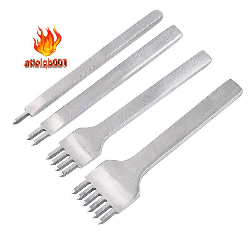 Bộ Dụng Cụ Đục Lỗ Đồ Da 4mm 1 / 2 / 4 / 6 Prong