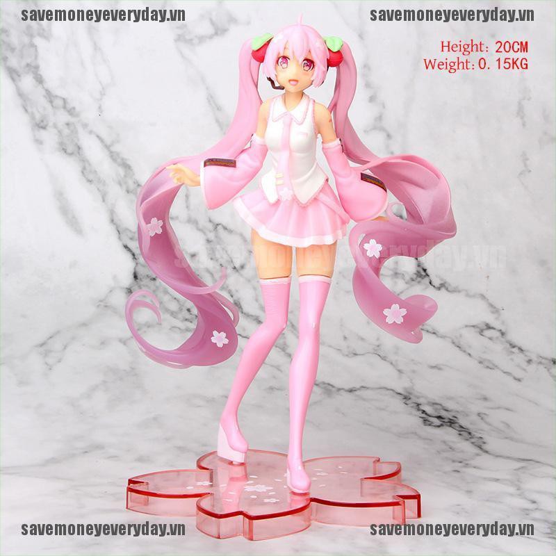 [🍄🍄Save] High Quality Anime Miku Pink Sakura Miku PVC Statue Figure Model Toys [VN]