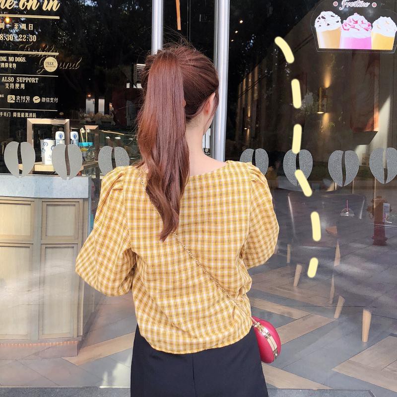 [Hàng có sẵn] Áo sơ mi croptop Ulzzang Quảng Châu ASC57