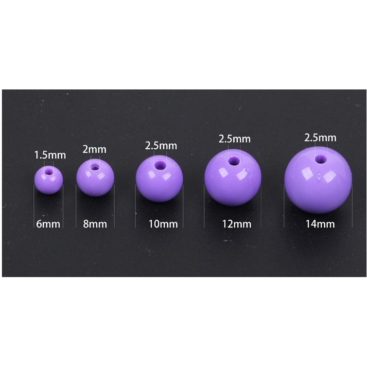 Hạt Xâu Làm Trang Sức Màu Sắc Tươi Sáng 6-14mm DIY