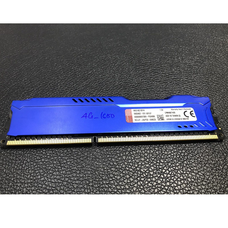 Ram tản nhiệt 4Gb ddr3 bus 1600, hiệu Kingston FURY HYPERX chính hãng, bảo hành 3 năm