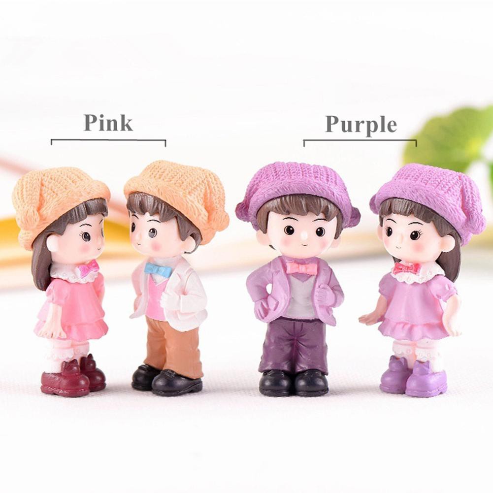 Bộ 2 tượng đôi tình nhân dễ thương dùng trang trí tiểu cảnh