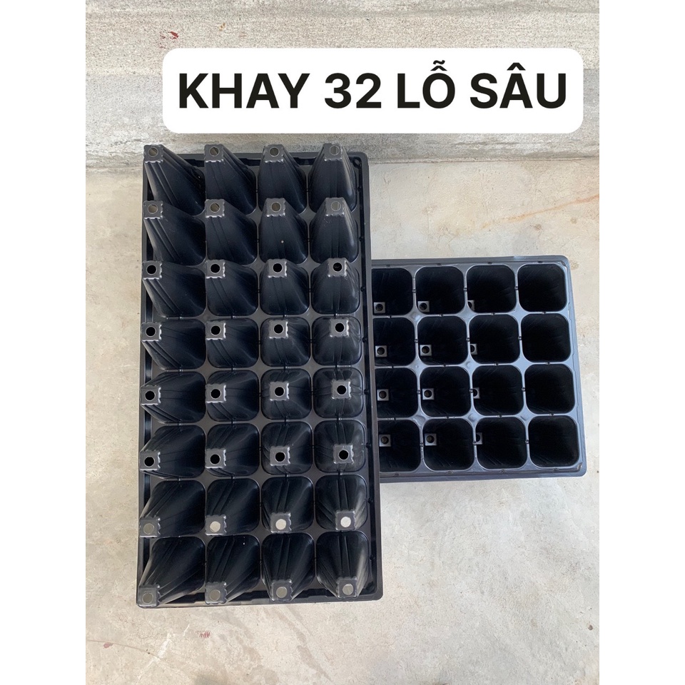 COMBO 5 KHAY ƯƠM 32 LỖ SÂU ( BẠT CHỐNG CỎ, LƯỚI CHỐNG NẮNG, DỊCH TRUYỀN CHO CÂY...)