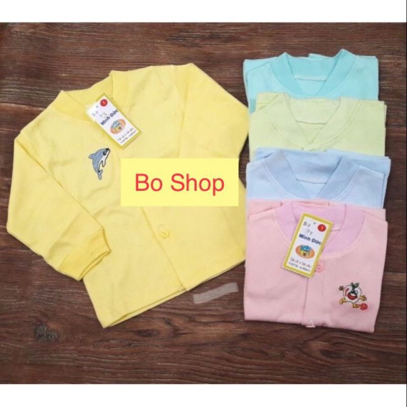 Áo nỉ cotton sơ sinh thêu hình