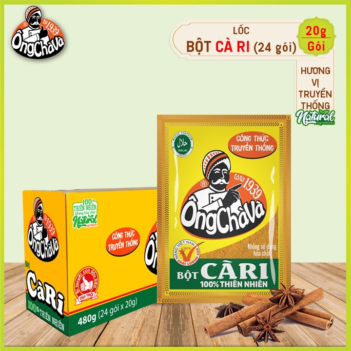Lốc Bột Cà Ri Ông Chà Và 20g (24 gói/lốc)