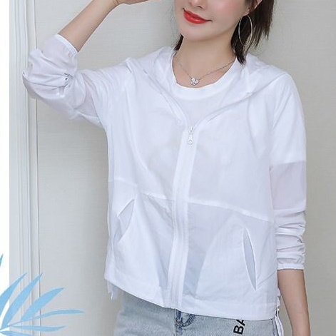 Áo Khoác Nữ Dài Tay Có Mũ Chống Tia UV Thời Trang