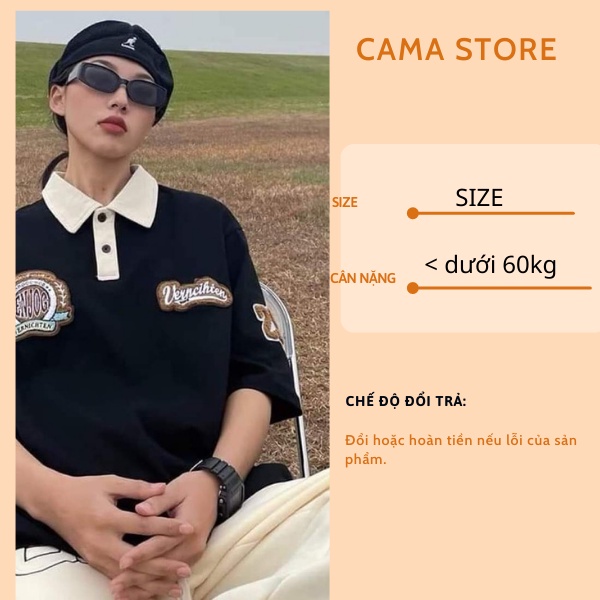 Áo polo nam nữ form rộng tay lỡ CAMA STORE M417