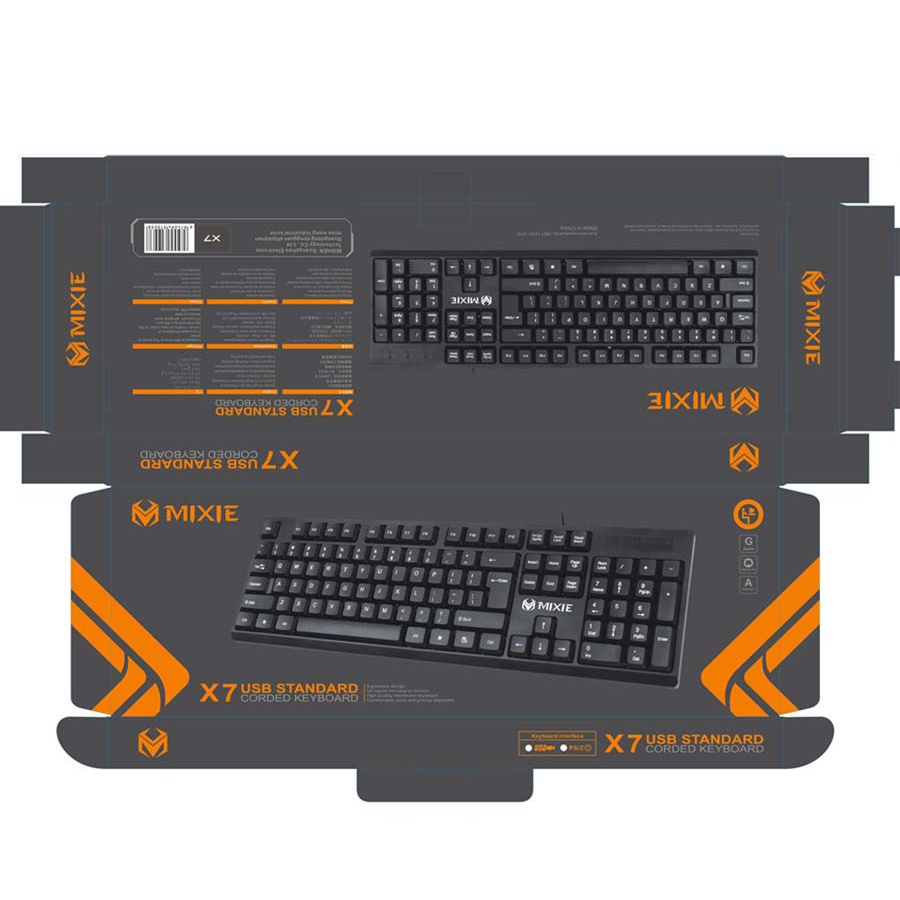 Bàn Phím Máy Tính MIXIE X7s / Bàn Phím Văn Phòng đơn Giản Và Bền Bàn Phím Chống Thấm Nước