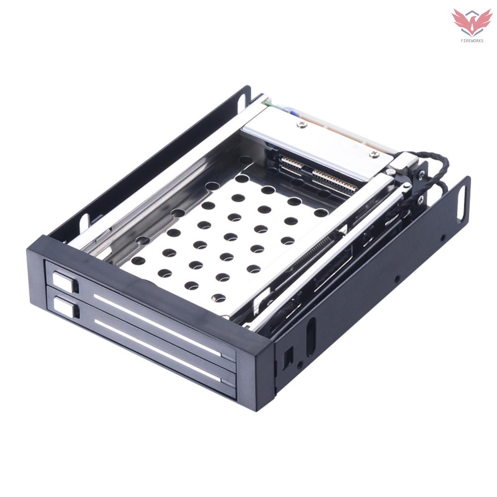 Dual Bay 2.5" Inch SATA III Hard Drive HDD & SSD Tray Caddy Internal Mobile Rack Enclosure Docking Station Hot Swap