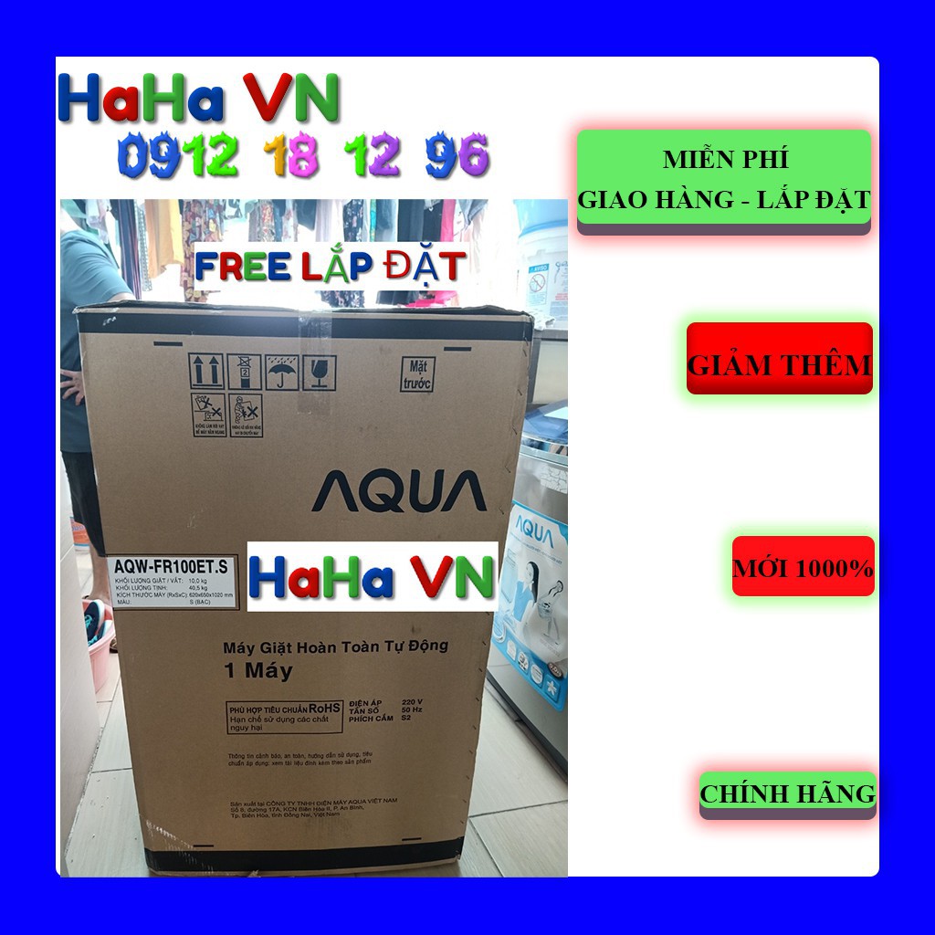 Giảm Thêm-ẢNH THẬT- AQW-FR100ET -Máy giặt Aqua 10 Kg AQW-FR100ET-CHÍNH HÃNG-MỚI 1000%