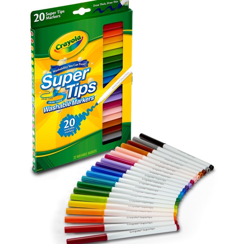 Bộ bút lông 20 màu Crayola Supertips Washable Markers