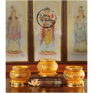 BỘ LƯ HƯƠNG - BÁT HƯƠNG LƯU LY THỜ CÚNG ĐỒNG CAO CẤP [ĐỒ THỜ CÚNG]