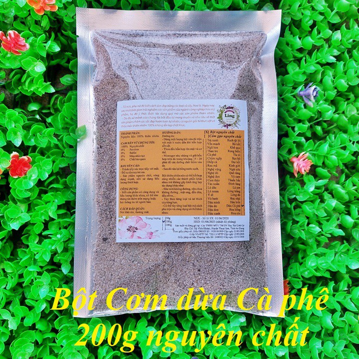 Bột Cơm dừa Cà phê 500g nguyên chất thiên nhiên 100% có giấy ĐKKD và VSATTP Ling