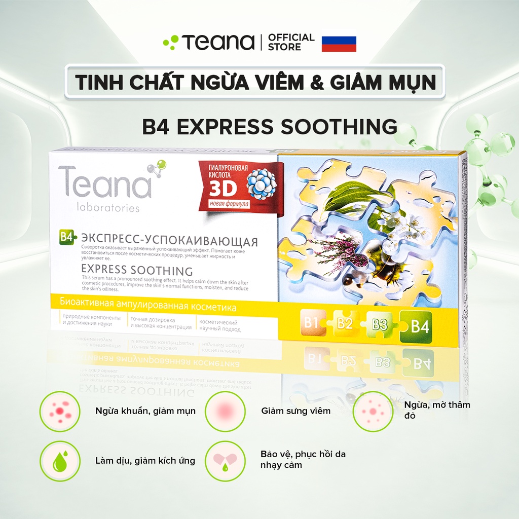 Serum Teana B4 Express Soothing giảm mụn, làm dịu và phục hồi da