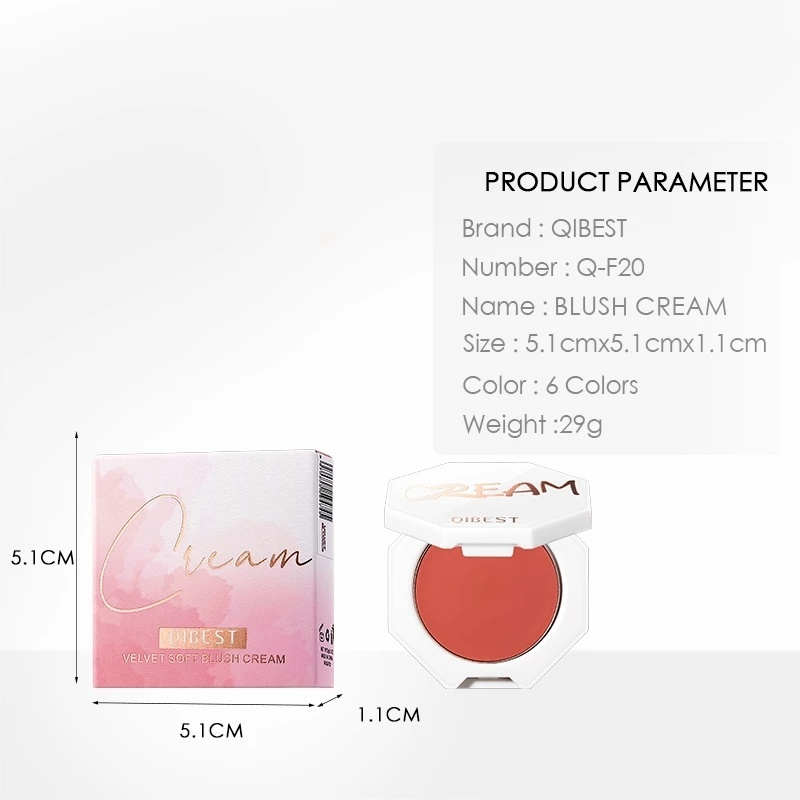 1 Thỏi Phấn Má Hồng/Tạo Khối Màu Nhung/Đỏ Tự Nhiên Mềm Mịn Lâu Trôi