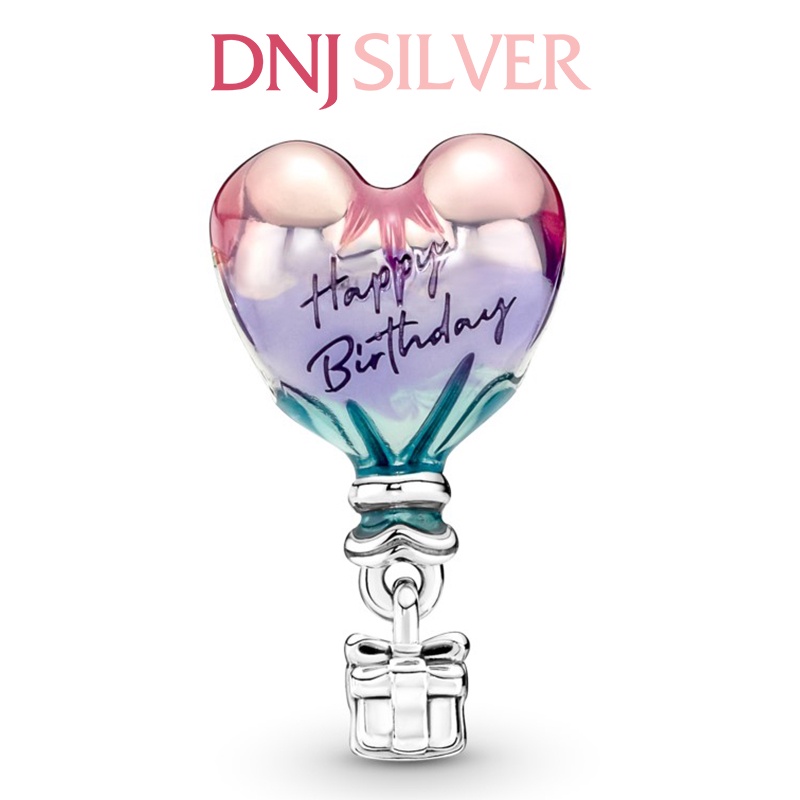 [Hàng cao cấp] Charm bạc 925 cao cấp, hàng chuẩn bạc - Charm Happy Birthday Hot Air Balloon thích hợp để mix vòng tay