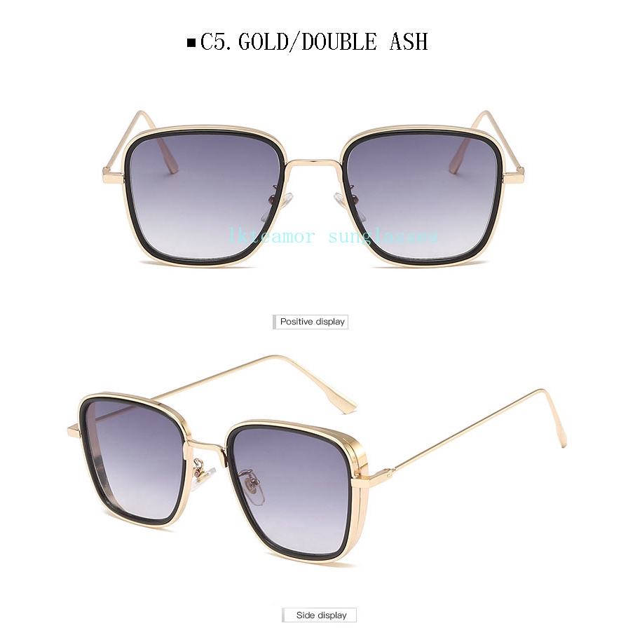 Metal Sunglasses Men Women 2019 Brand Designer Eyeglasses Square Sun Glasses Fashion Driving Sun glasses