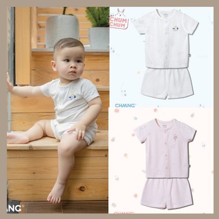 Set Bộ Cotton Cộc Cúc Giữa Cho Bé Summer Chaang Babychumchum Từ 0-18 Tháng