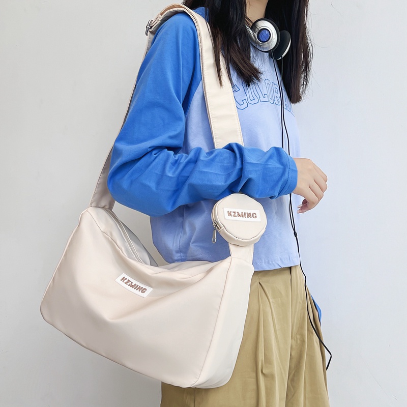 Túi đeo chéo Prettyzys phong cách Hàn Quốc 2022 sức chứa lớn cho nữ