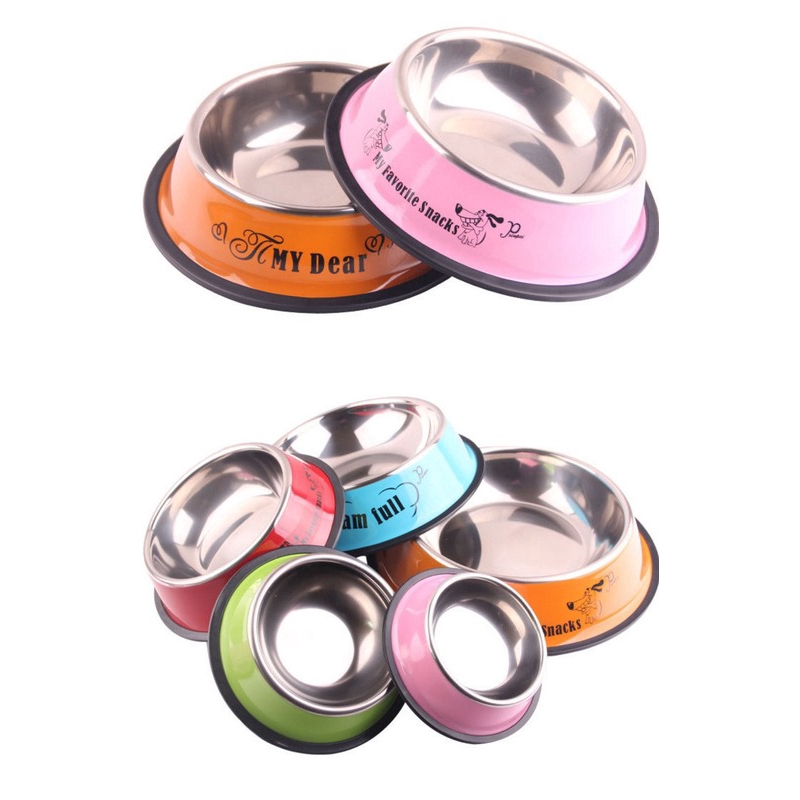 Bát Đựng Thức Ăn Cho Thú Cưng Bằng Thép Không Gỉ Tiện Dụng