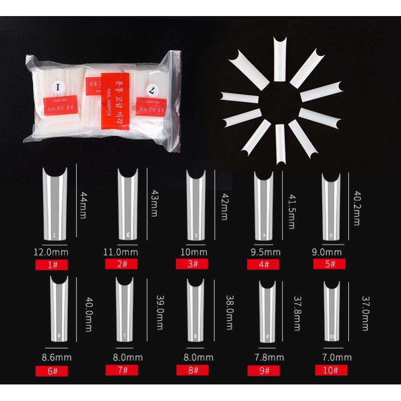 Móng nối típ ống tre phom dài