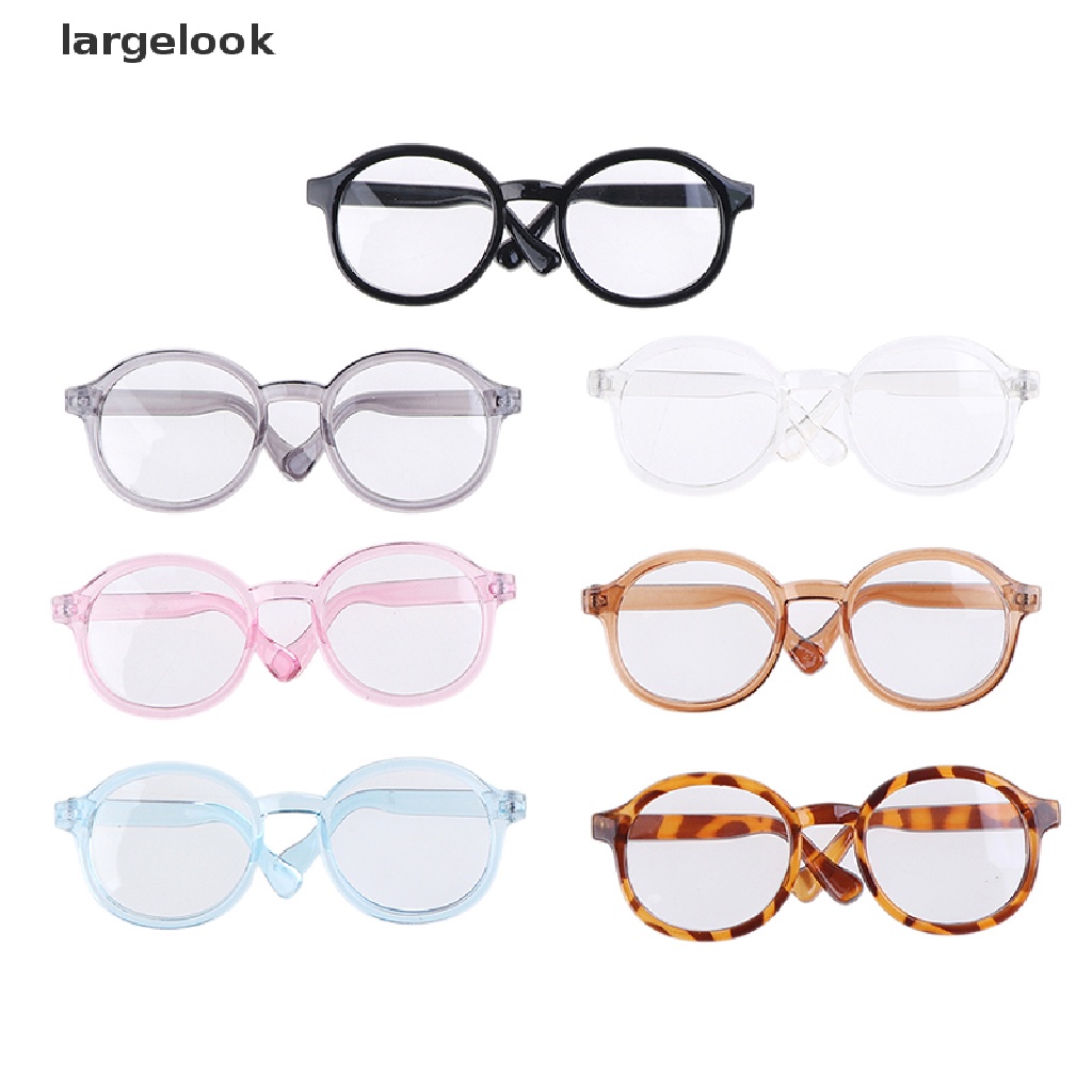 Mắt kính 9cm 1/6 gọng tròn màu trong suốt thích hợp cho búp bê