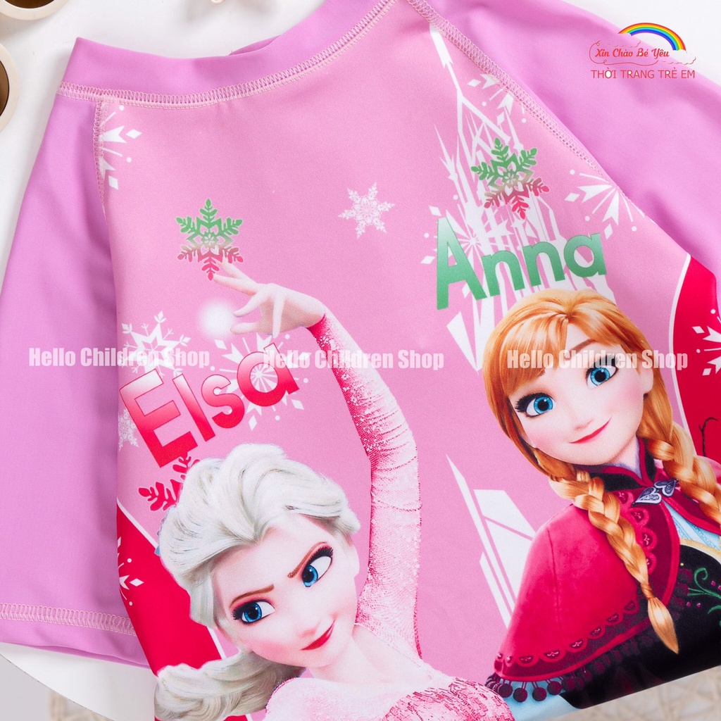 BỘ ĐỒ BƠI BÉ GÁI CHO MÙA  MƯA LẠNH - 2 CÔNG CHÚA ELSA VÀ ANNA