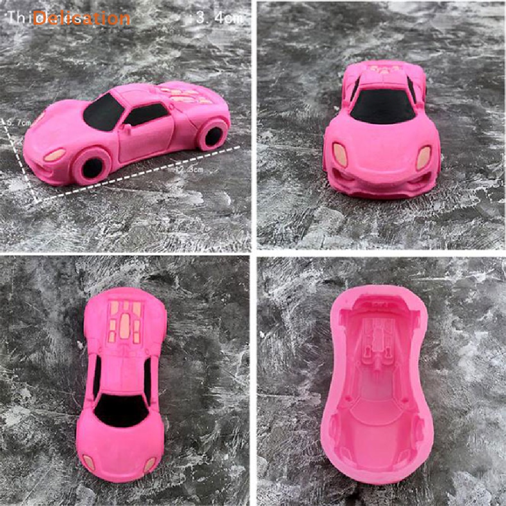 Khuôn Silicone Tạo Hình Xe Hơi Thể Thao 3D Trang Trí Bánh