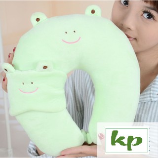 Gối tựa cổ kèm bịt mắt hoạt hình siêu cá tính, Gối tựa đầu không bị trượt hoạt hình nỉ nhung Siêu Mịn KC08-BMT