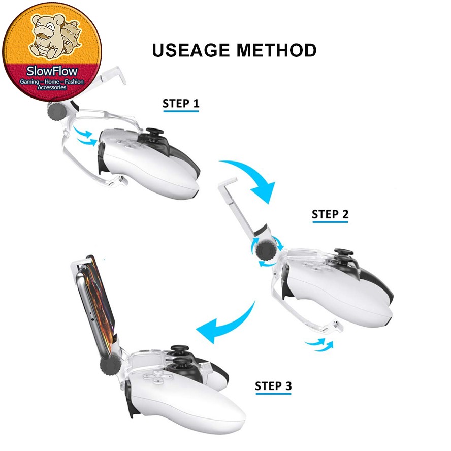 Gá Kẹp Điện Thoại Cho Tay Cầm DUALSENSE PS5 Controller, Nhựa ABS Nhẹ, Chắc Chắn, Bền Bỉ DOBE TP5-0527B | BigBuy360 - bigbuy360.vn