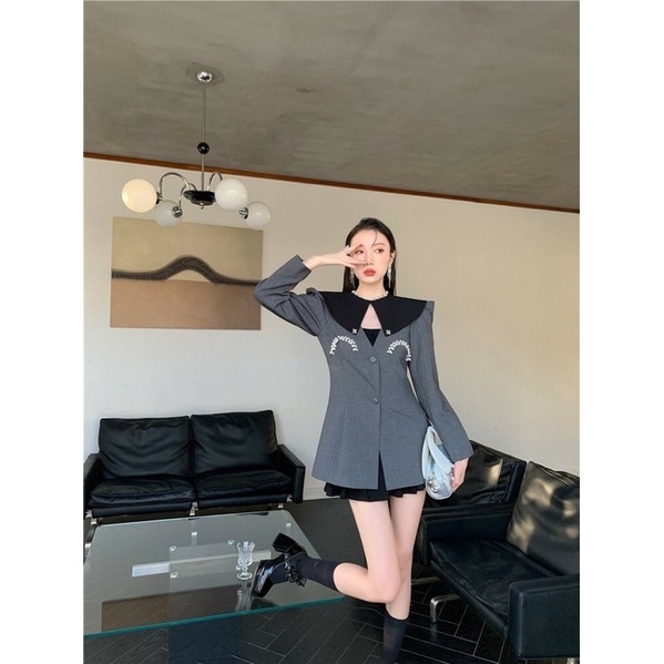 Đầm vest xoè tay dài koreastyle